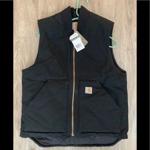 WORN ONCE CARHARTT DUCK VEST V01 MEDIUM BLACK